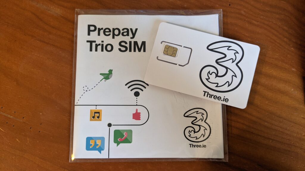 three ireland sim card